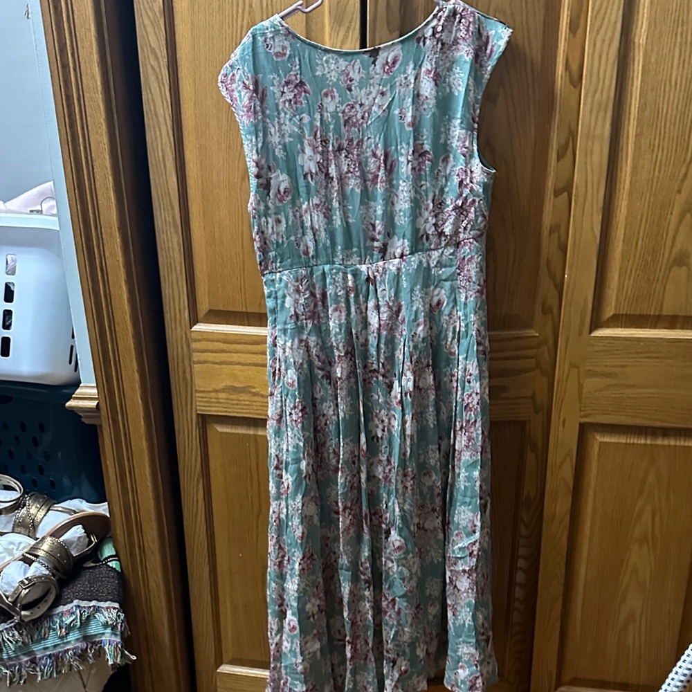 Lucky Brand Green Floral Maxi Dress - Picture 6 of 6